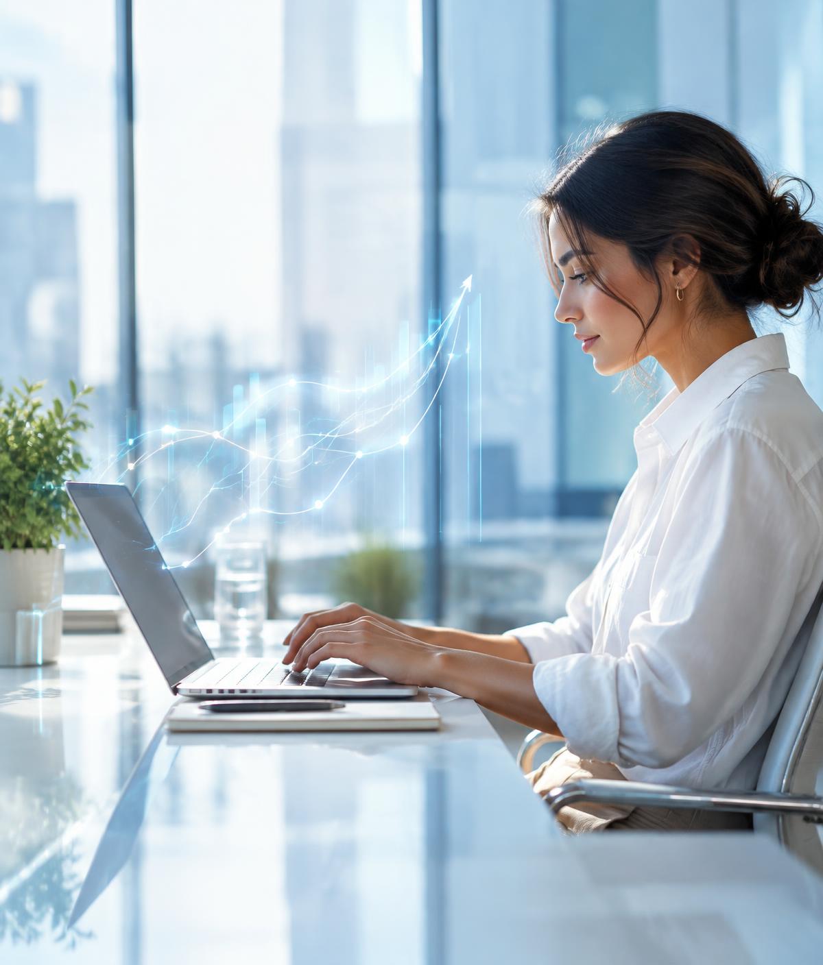 Illustrative image of a professional working on a digital campaign